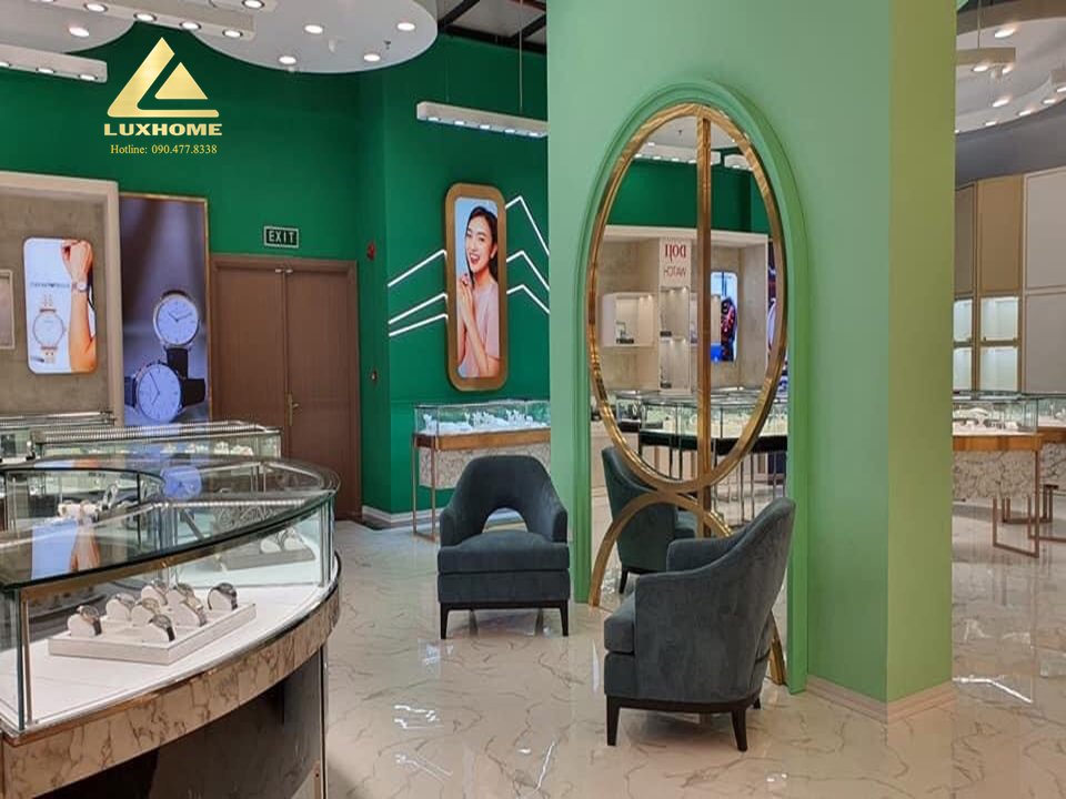 THIẾT KẾ & THI CÔNG NỘI THẤT SHOWROOM TRANG SỨC DOJI HẠ LONG