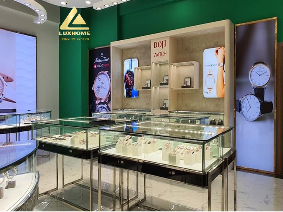 THIẾT KẾ & THI CÔNG NỘI THẤT SHOWROOM TRANG SỨC DOJI HẠ LONG