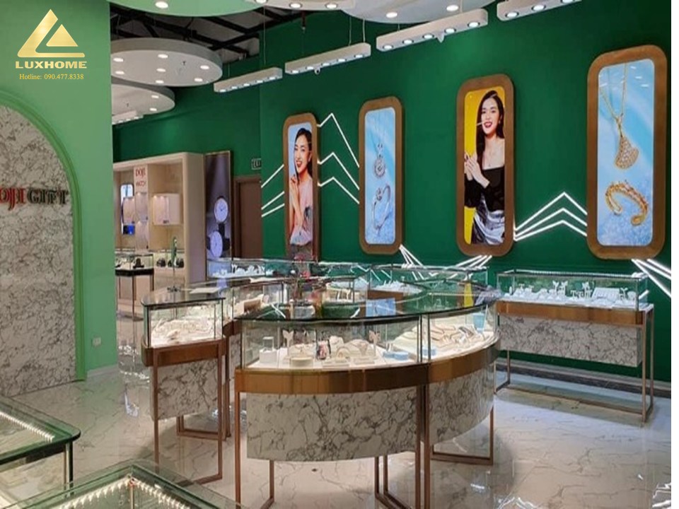THIẾT KẾ & THI CÔNG NỘI THẤT SHOWROOM TRANG SỨC DOJI HẠ LONG